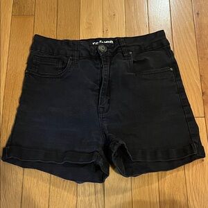 Refuge black high waist denim shorts